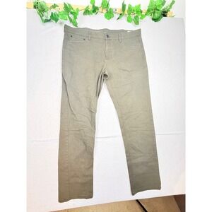 English Laundry Mens Olive Green 5-Pocket Chino Pants 38x34 Straight Leg Stretch